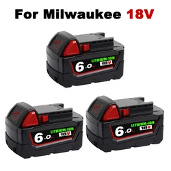 Rechargeable Batteries For Milwaukee M18B5 XC Lithium ION Battery 18v 6.0Ah battery charger For Milwaukee M18 12V~18V