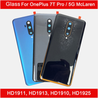 A+++ Gorilla Glass 5 For OnePlus 7T Pro McLaren Battery Cover Door Rear Housing Case 7Tpro 5G Rear Cover With Camera Lens