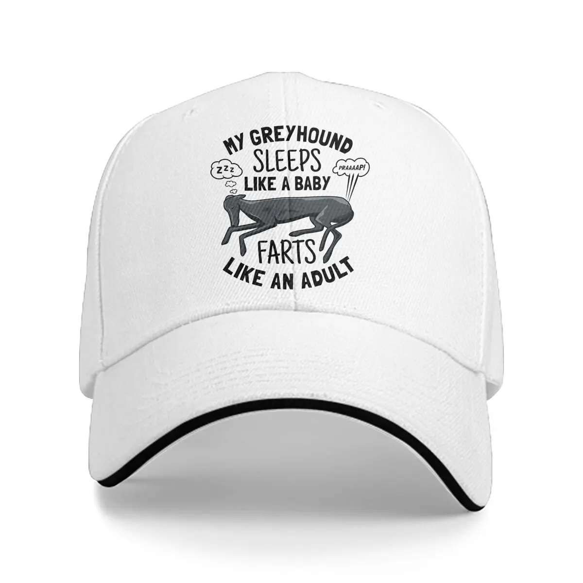 Sleeps Like Baby Farts Like Adult Baseball Cap Men Hats Women Visor Protection Snapback Greyhounds Dog Caps