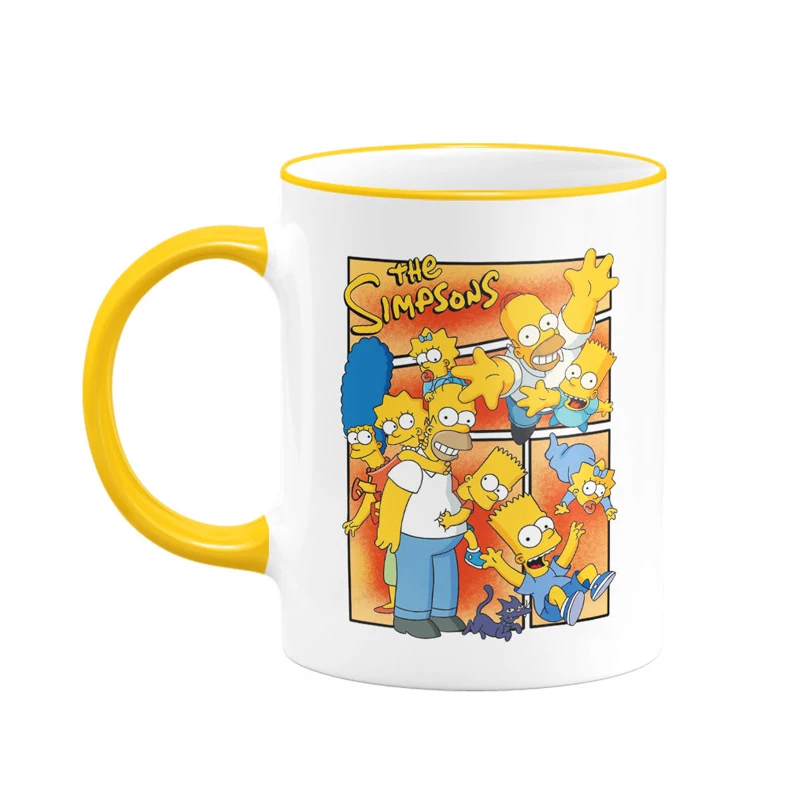 The Simpsons Tazze in ceramica Divertenti tazze da caffè Simpson Tazza da tè al latte creativa Tazza da colazione con farina d'avena per cartoni animati Bicchieri Regalo di compleanno