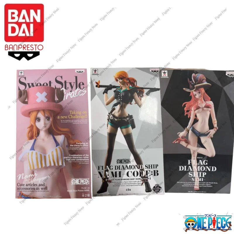 Special Offer In Stock Original 100% Bandai One Piece Pirate Nami Collectible Ornament Chopper Hat Nami Mol Toy Statue Garage