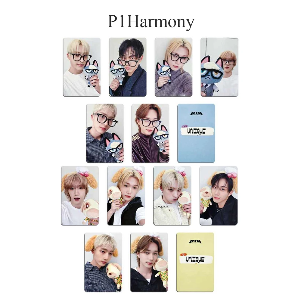New Arrival P1Harmony 6/36Pcs/Set UNIQUE Album Selfie LOMO Cards THEO JIUNG JONGSEOB Fashion Glossy Photocards Fans Collectibles