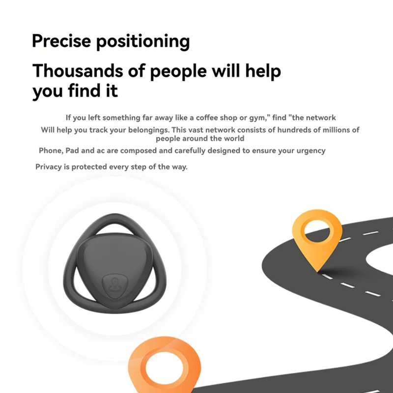 BNVN-Smart Bluetooth GPS Tracker Work With For  Find My Smart Tag Anti Lost Reminder Locator Car Key Pet Kids Finder