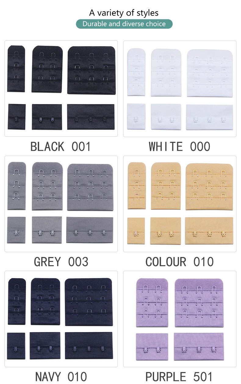 10 Stück/Set Damen Nützliche Schwarz-Weiße BH-Verlängerungen, Verstellbarer Gürtel, Handgefertigte Damen-BH-Schnallen-Accessoires DIY – Detail 4
