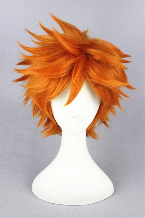 

Straight Short Hair Orange Party Anime Full Wigs