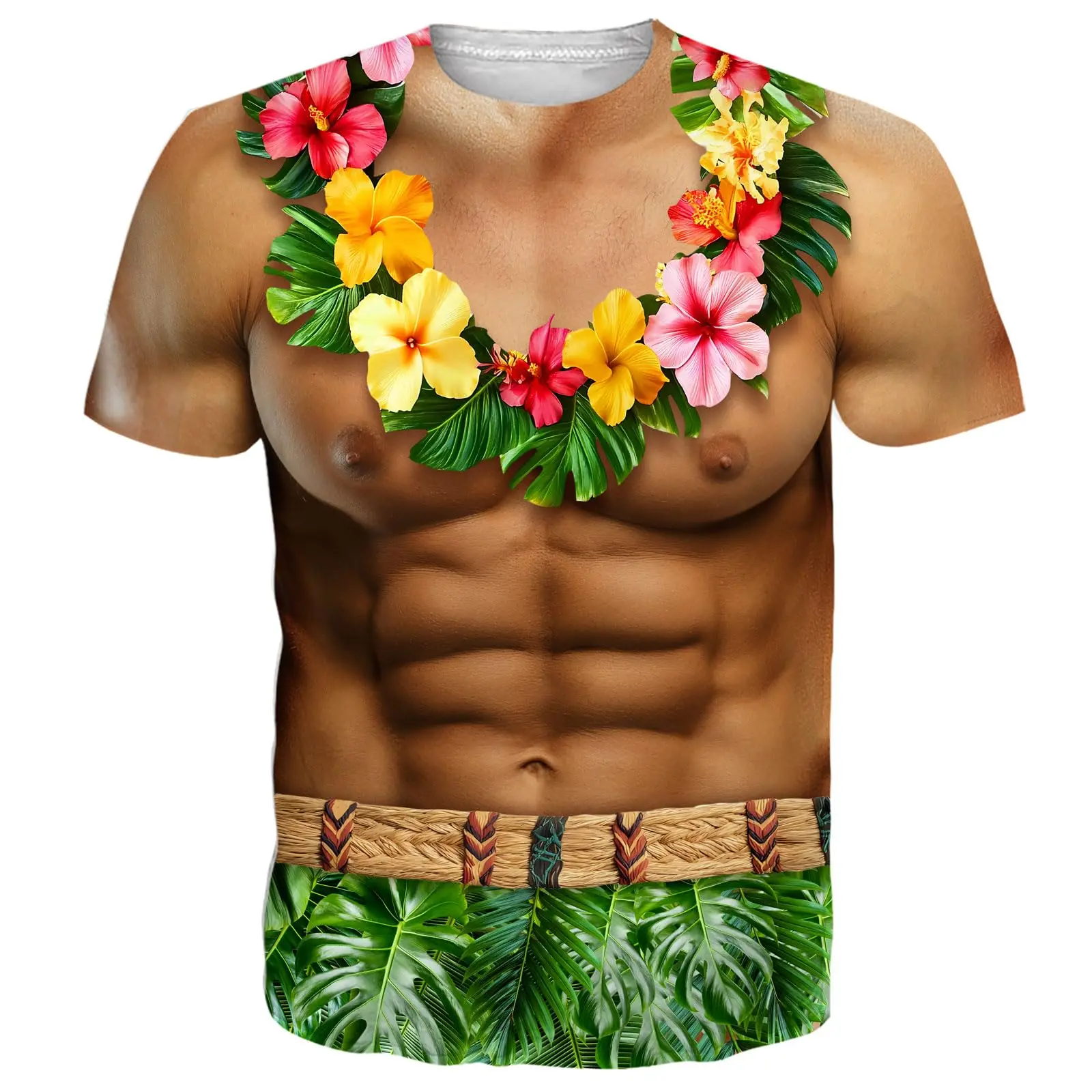 New Funny Bikini T Shirt Fake Abs Muscle 3D Print Men Women Short Sleeve T-shirts Oversized Harajuku Y2K Tees Tops Kids Clothing view 2