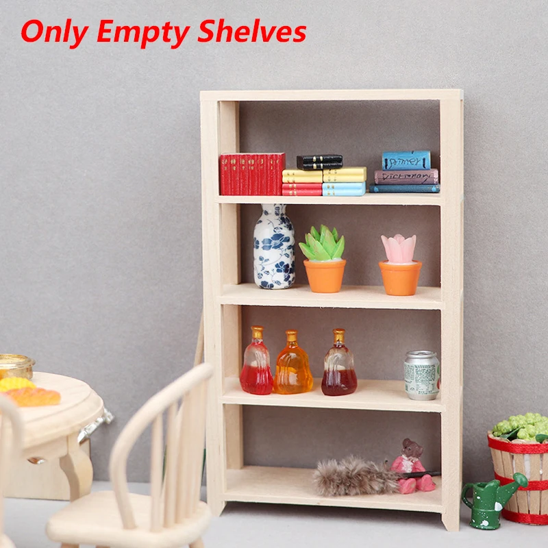 1:12 Dollhouse Miniature Display Rack Bookshelf Multi-layer Storage Shelf Model Furniture Decor Toy Doll House Accessories