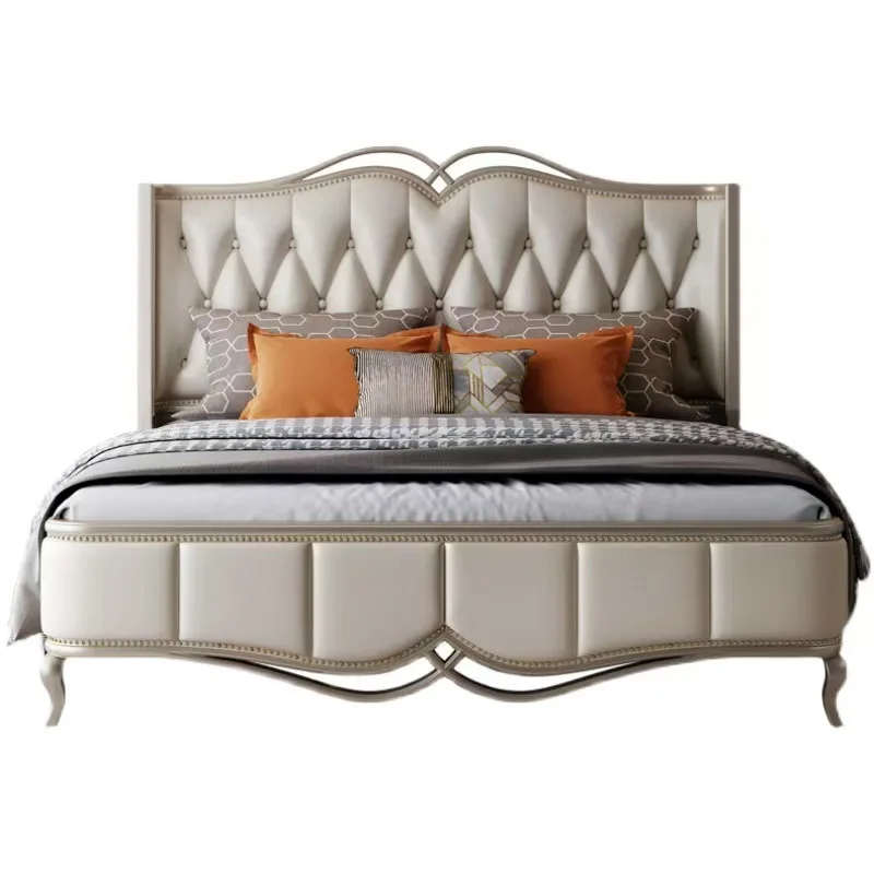 

Luxury Modern Storage Platform Bed Frame, Lightweight Solid Wood With Sturdy Wood Slats, Large Leather Bed Frame In A Soft Style