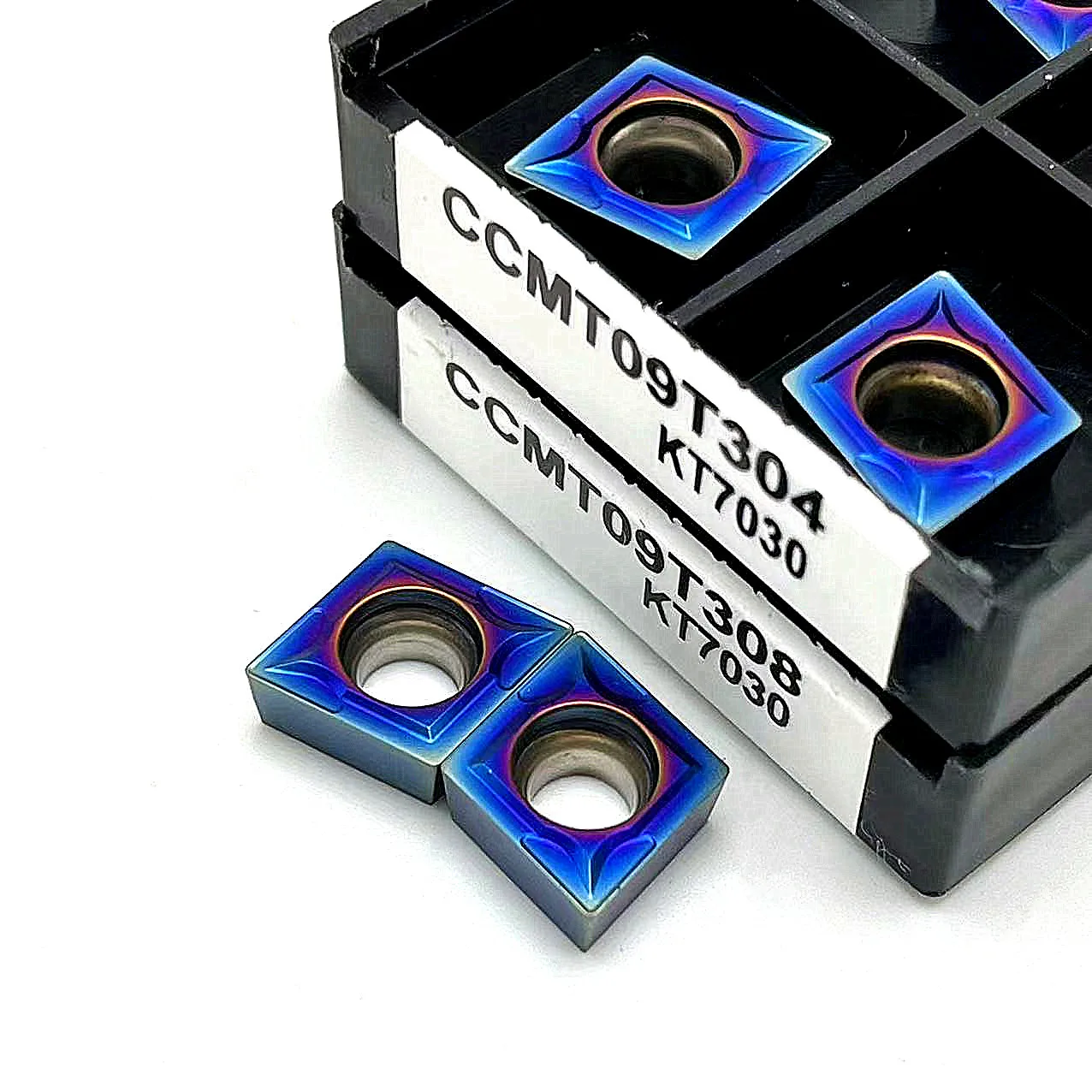 CCMT09T304 KT7030 CCMT 09t308 KT7030 Nano Blue เครื่องกลึงเครื่องมือใบมีดเพชร NC เครื่องมือคุณภาพสูง CCMT09t 304