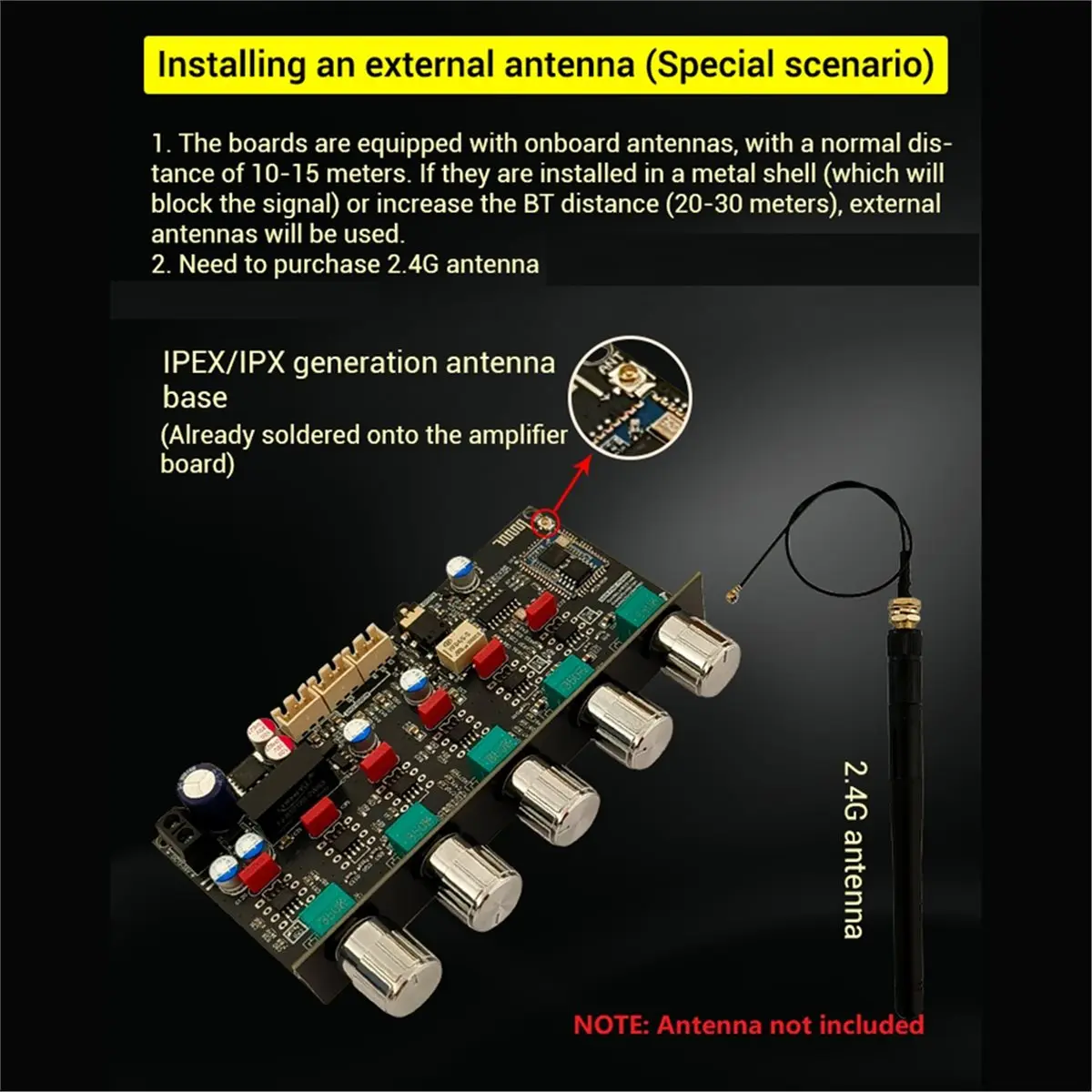 Friendly!- Preamplifier Tone Board 2.1 Channel Subwoofer with Bluetooth Decoding QCC3034+ES9023