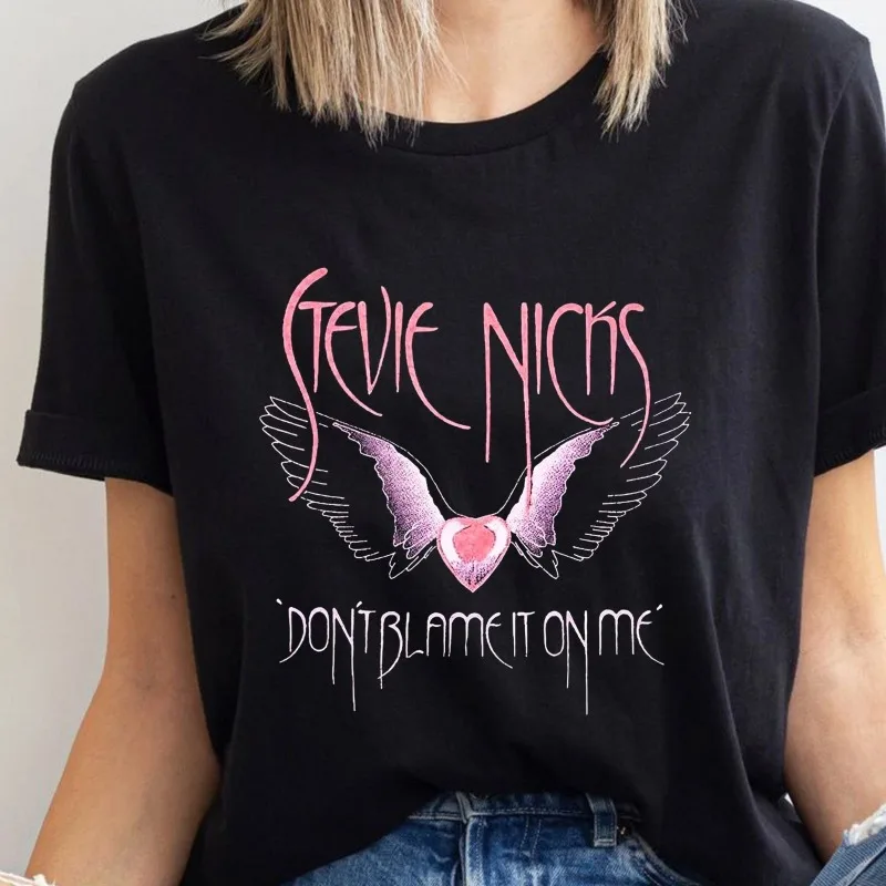 Stevie Nicks Don't Blame It on Me Shirt Retro Style Women's T-shirt Suitable for All Seasons Men's and Women's Same T-shirt