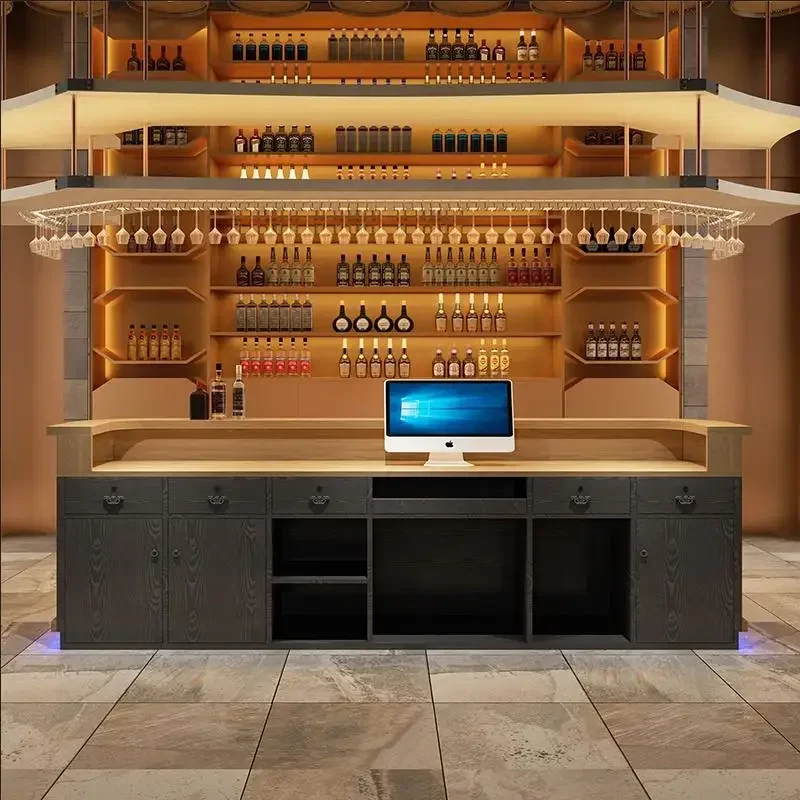 

Стойки регистрации Минималистичный с подсветкой Nordic Black Beauty Офисные стойки регистрации Mostrador Коммерческая мебель