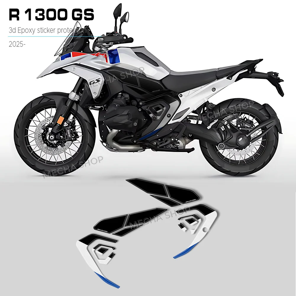 For R 1300 GS R1300GS 2025 Frame Protection 3D Stickers Motorcycle Accessories 3D Epoxy Resin Sticker