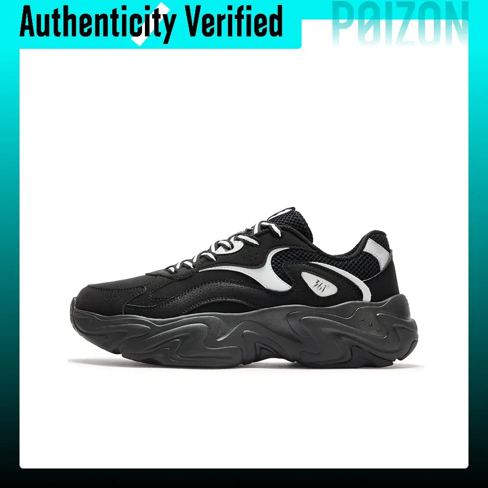 361° Casual Shoes Men's Low-top Obsidian Black/Silver White 672636761-6