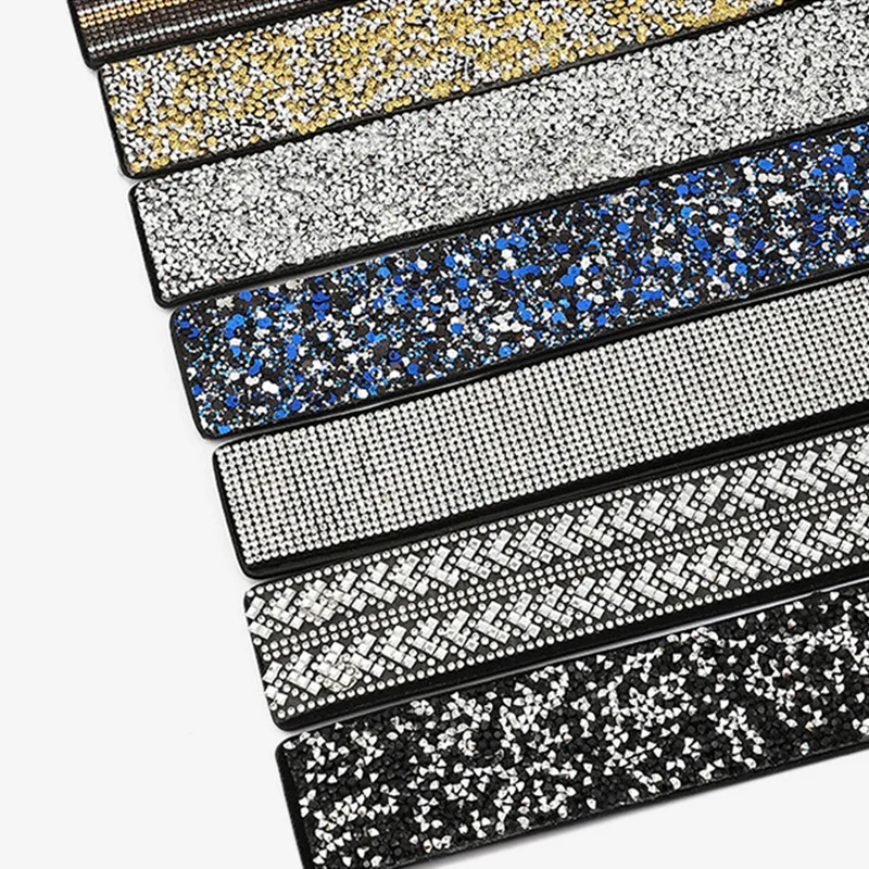 Shining RhineStone Sequin Corst Elastic Belt For Women Inlaid Imitation Diamond Elastic Belts Flash Colour Ladies Fashion Dress