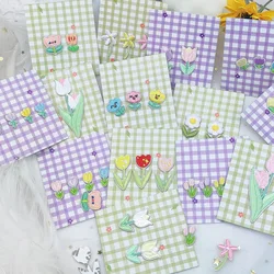 Cute Mini Flower Embroidery Patch Self-adhesive Applique Decorate Phone Case Wallet Paste Stationery Hand Book Iron Sticker