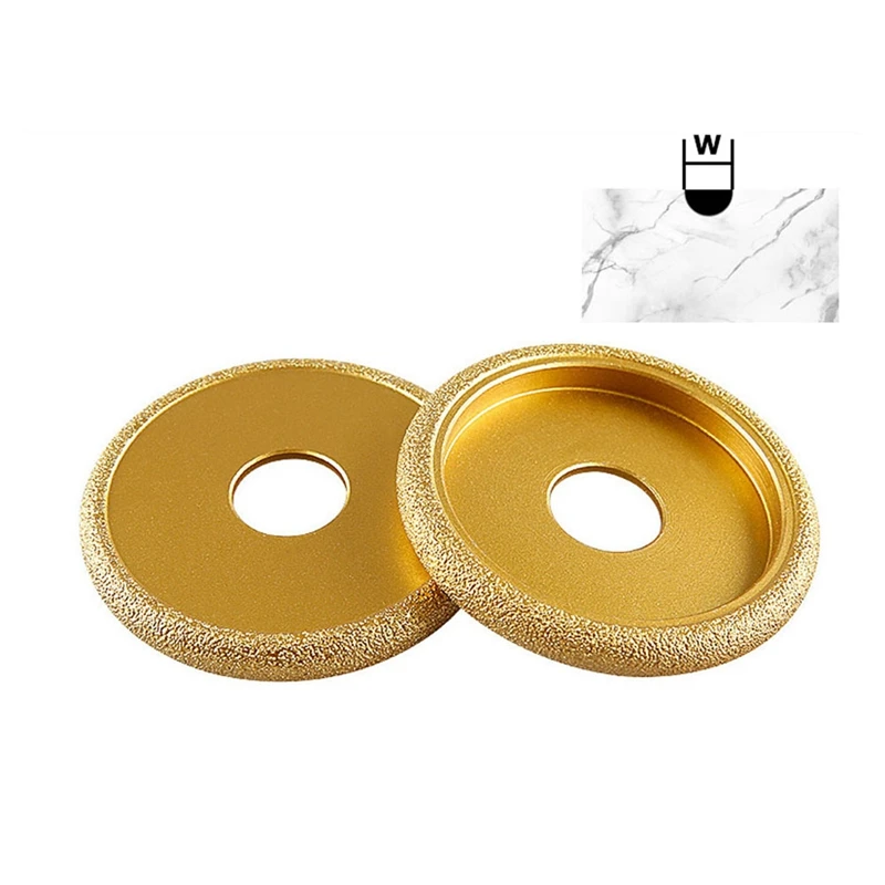 Roda Gerinda tepi batu 75Mm, mata Gerinda sudut berlian komplit marmer granit lubang Romawi 10Mm
