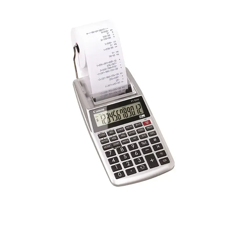 2025 P1-DHVG Calcul d'impression portable Calculatrice d'impression de roue d'encre numérique à 12 chiffres
