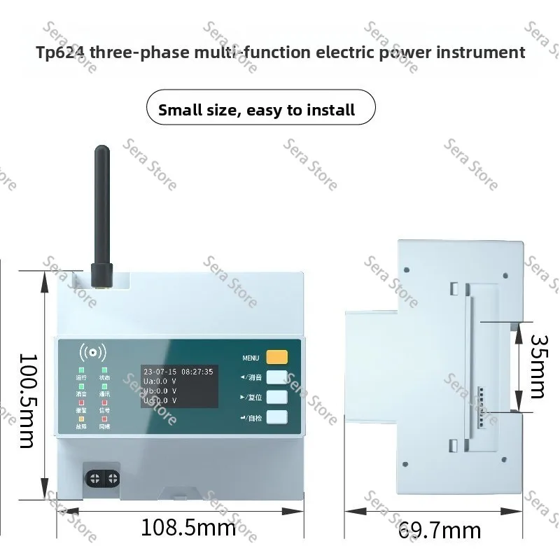 TP624 Wireless Multi-function Power Meter Intelligent Automatic Three-phase Four-wire Power Current Voltage Harmonic