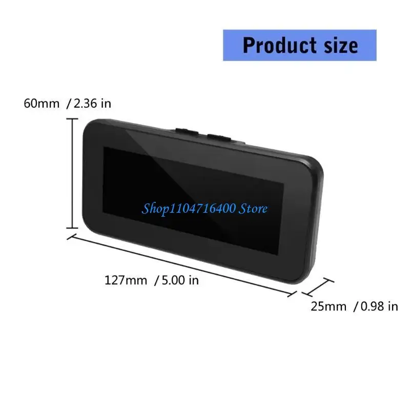 y1gd Vehicle HUD Display with Slope Detection Speed Monitoring and Screen Off Road Inclinometer