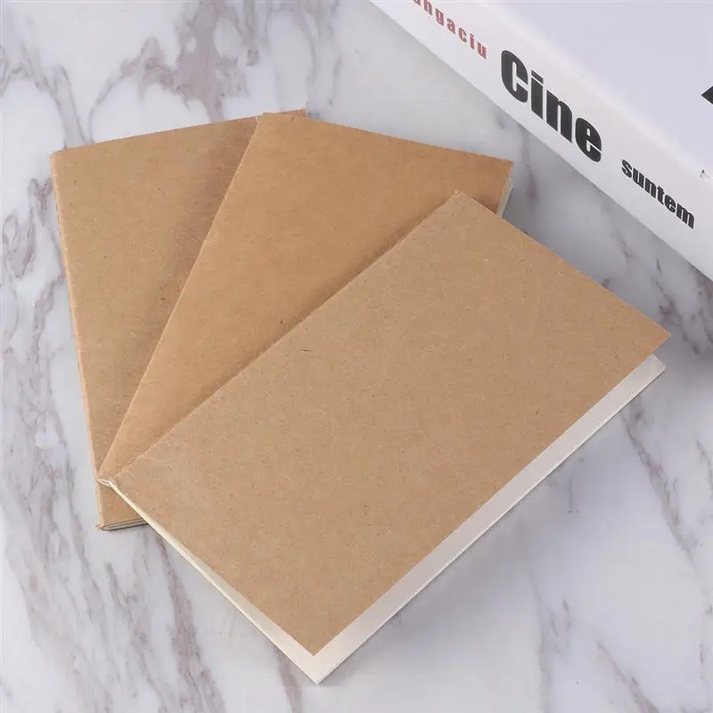 12Pcs Notebook Kraft Journal Notebooks Unlined Blank Mini Pad Notepad Diary Notebooks For Works Organizer Paper