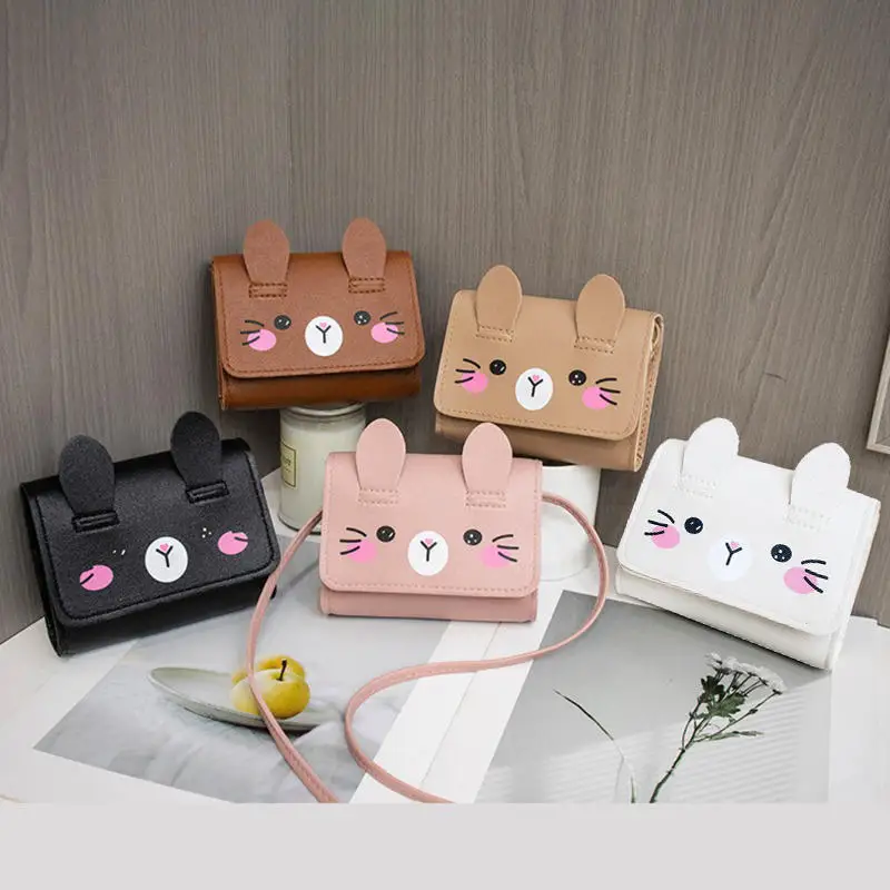 Children Mini PU Leather Handbags Princess Small Crossbody Bags Cute Kids Coin Purse Wallet for Daily Dress‑up Play