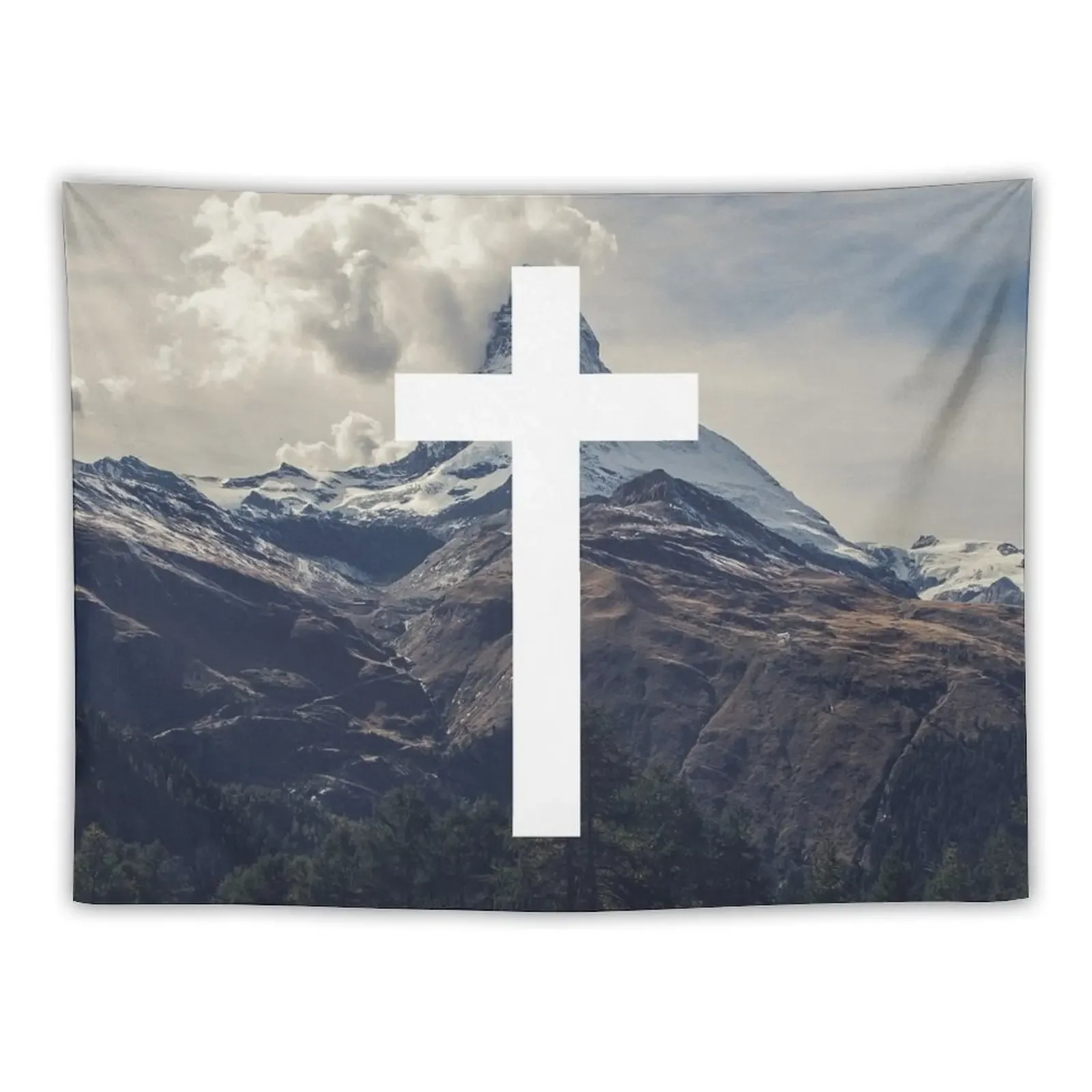 Christian Cross Tapestry Hanging Wall Room Decorations Aesthetics Decor For Bedroom House Decor Tapestry