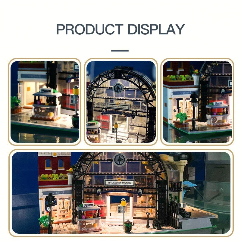 Creative Expert MOC 89154 City Station Reception Point Hall Meeting Point Model 2720PCS Building Blocks Brick Toys for Children