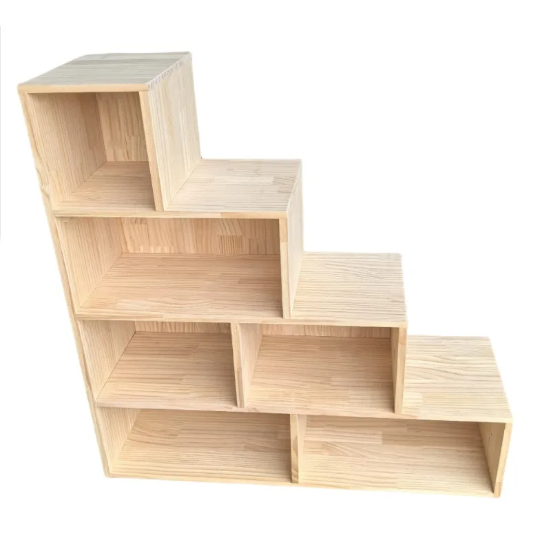 単一**無垢材製はしごキャビネット本棚キャビネットロッカー上下段ベッド用ステップキャビネット多機能ステップラダーマザー