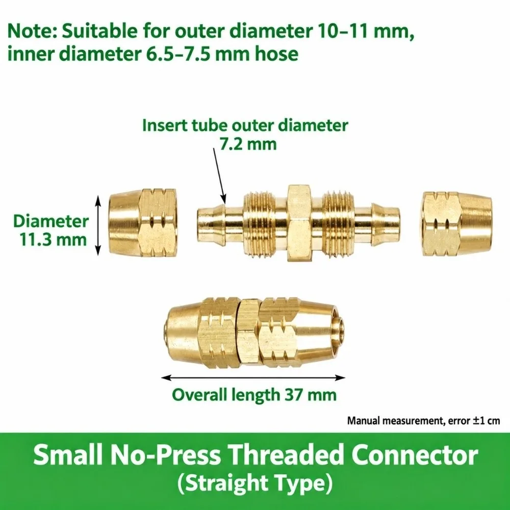 Copper Quick Coupling Connector High Pressure Detachable Center Copper Hose Connector Separable Male Female