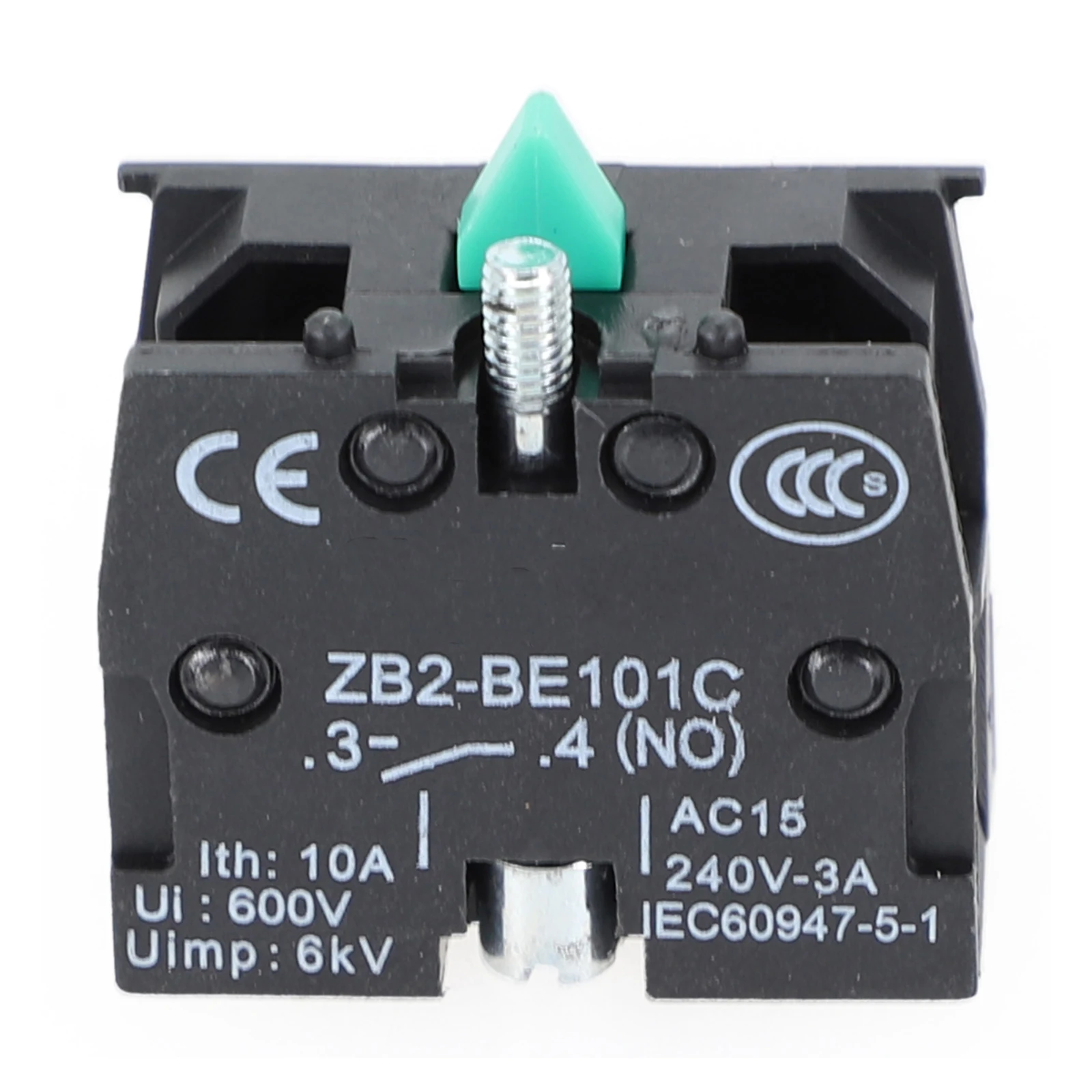 10A 600V Push Button Joystick Switch ZB2BE101CBE102C NO Contacts Suitable for Panel Installation with 22mm Hole Diameter