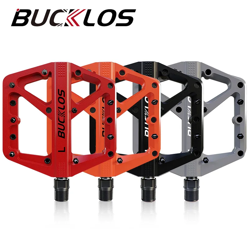 

BUCKLOS Bike Pedals Sealed DU Bearing Bicycle Pedal Nonslip Mountain Road Bike Flat Pedals MTB Pedal Cycling Accessories