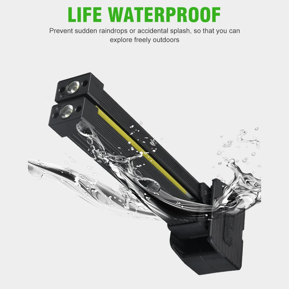 

Waterproof LED Maintenance Flashlight - New Multifunctional COB Work Light With Magnetic Base Offers Cool/Warm/Red Light Modes