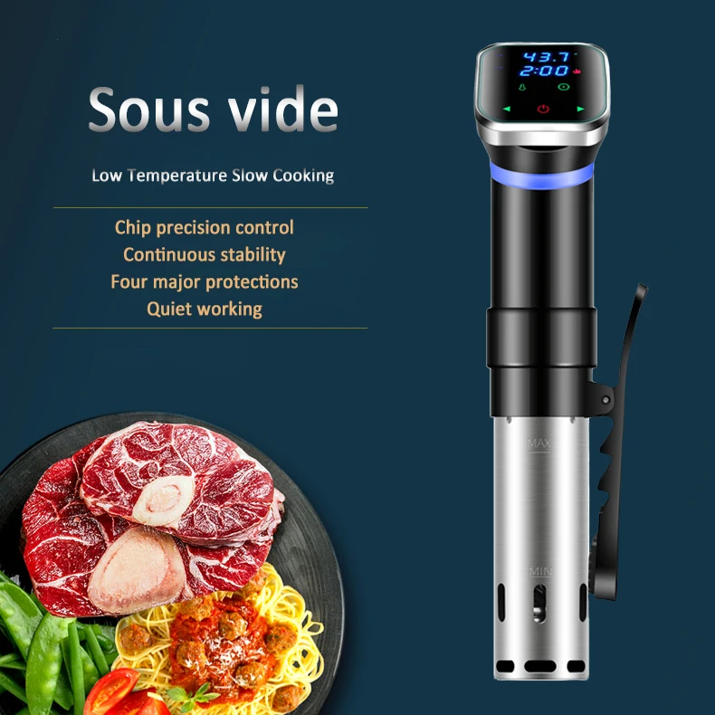 

SJ-S012 1100 watt cooker, precise temperature and timer, ultra-quiet stainless steel immersion circulator unit