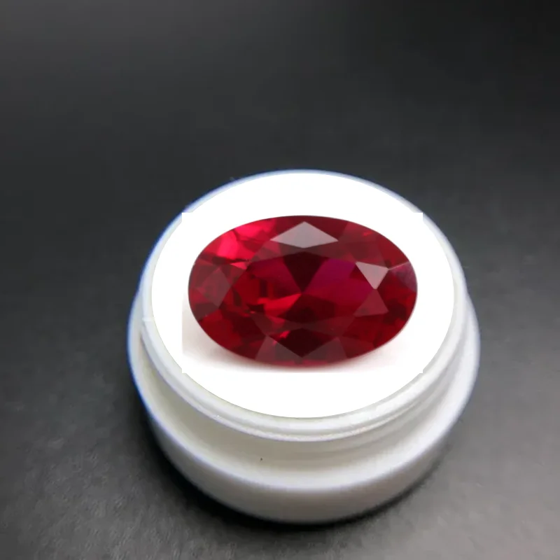 Pretty Gem Ruby Large Oval Cut VVS Loose Gemstone Fluorescent Ruby For Collection Gift And Ring Pendant Mounted Gemstone