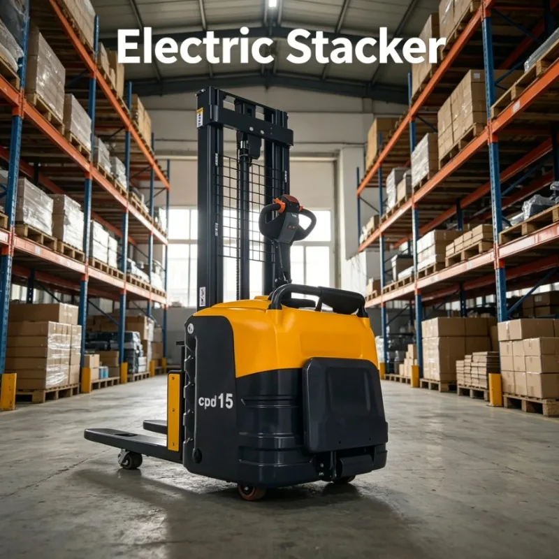 

Industrial Heavy Duty High Capacity Warehouse Lifting Machine Durable AWD Lead-Acid TOP Full Electric Forklift Stacker Equipment