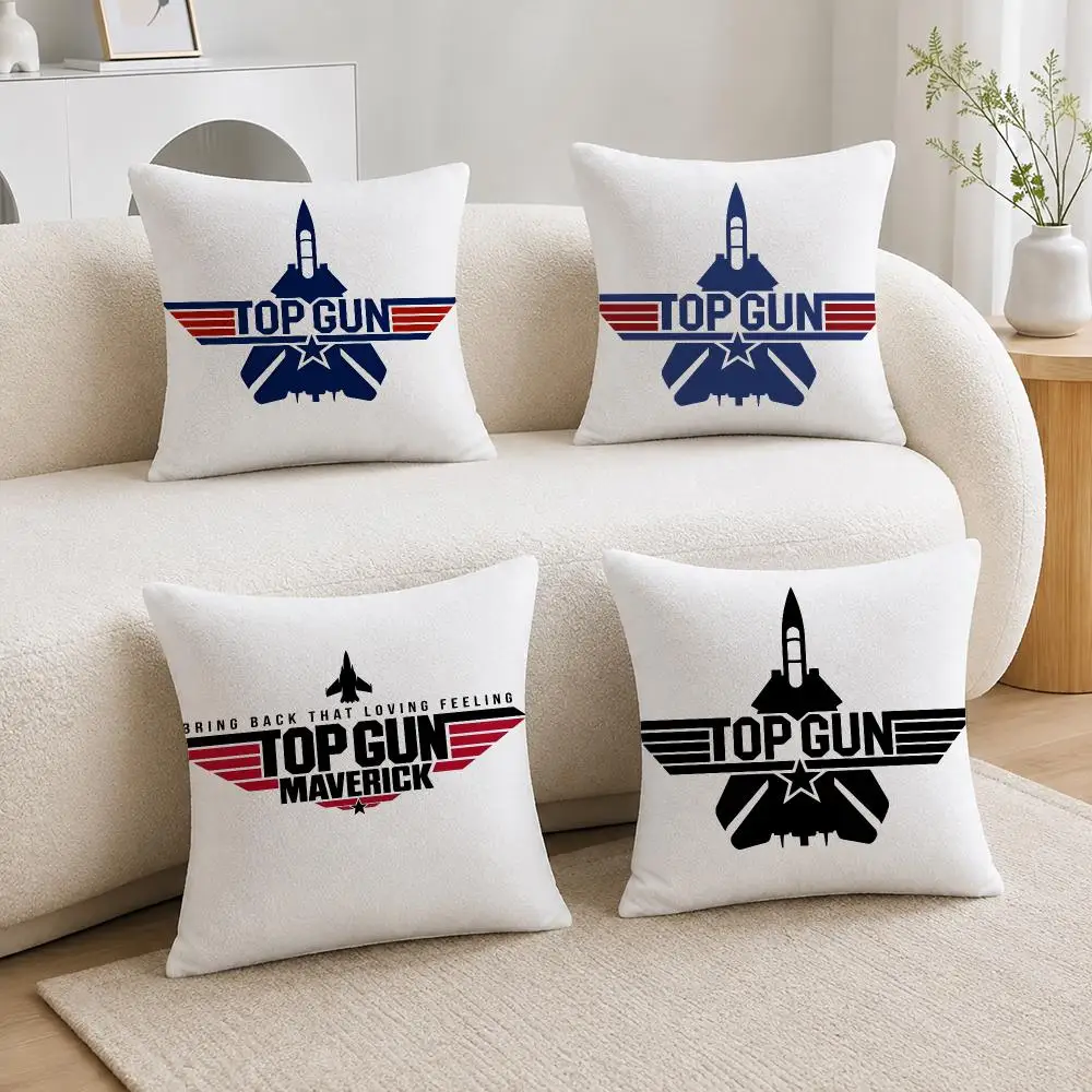 Movie Top Gun Cushion Cover Soft Plush Cushion Covers Fluffy Throw Pillow Cases for Sofa Bedroom Home Decor