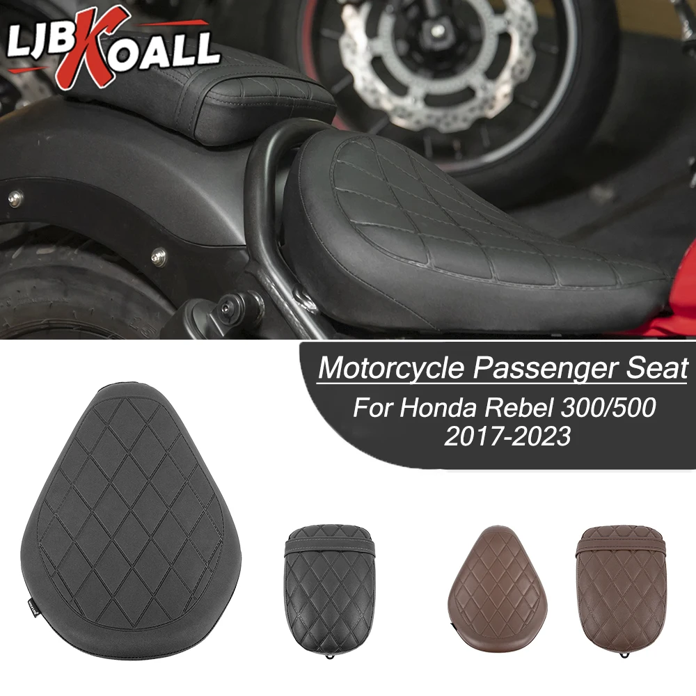 

Thicken Rear Passenger Front Driver Leather Pillion Solo Seat Cushion Pad For Honda REBEL CMX 300 500 CMX300 CMX500 2017-2023