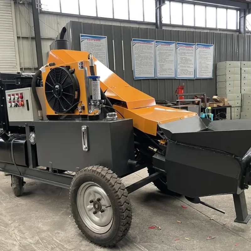 YG Trailer Mounted Electric Motor Mobile Concrete Pump Building Construction Machinery CE Concrete Mixer Pump Equipment for Sale