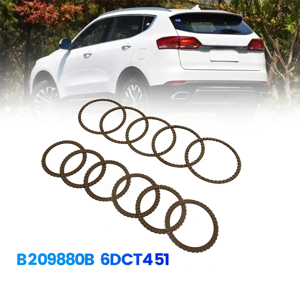 6DCT451 B209880B Auto Transmission Clutch Friction Plates Kits for Great Wall Haval H6 H7 Series Gearbox Friction Set