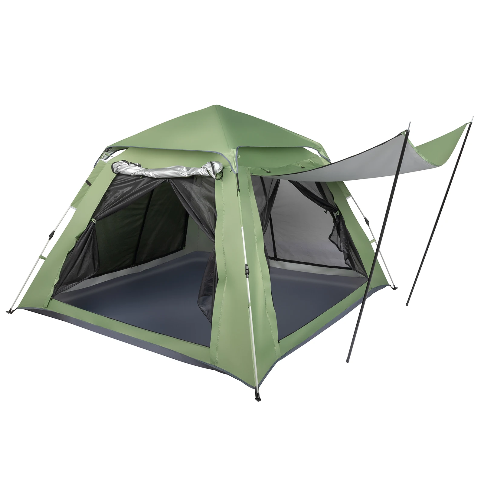 

4 Person Camping Tent, Waterproof & Sunproof Canopy Stargazing Tent, Easy Set Up Family Tent for Outdoor Beach, Camping, Hiking