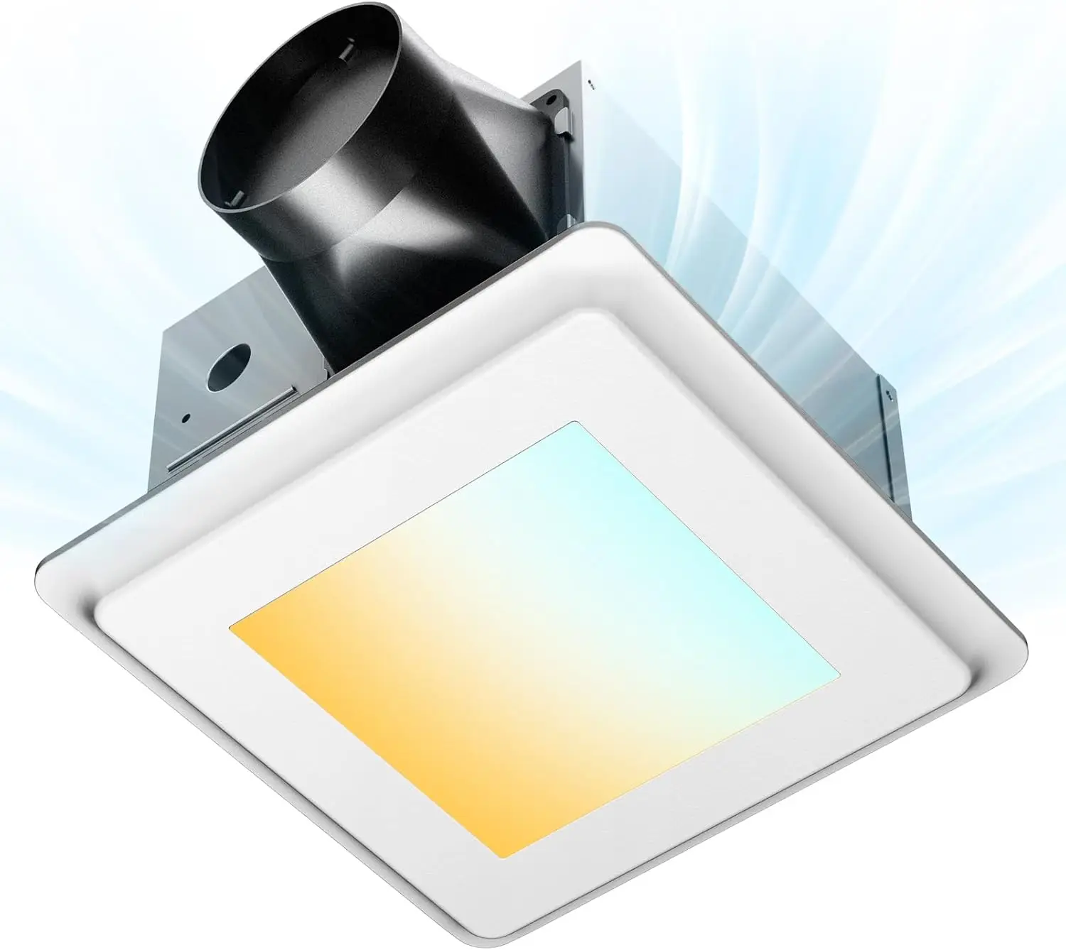 

Вытяжной вентилятор для ванной комнаты с подсветкой, 110 куб. футов в минуту, 1,0 сторон, 1000 лм, 5 куб. футов, простая установка, потолочный вентилятор для душа и ванной комнаты