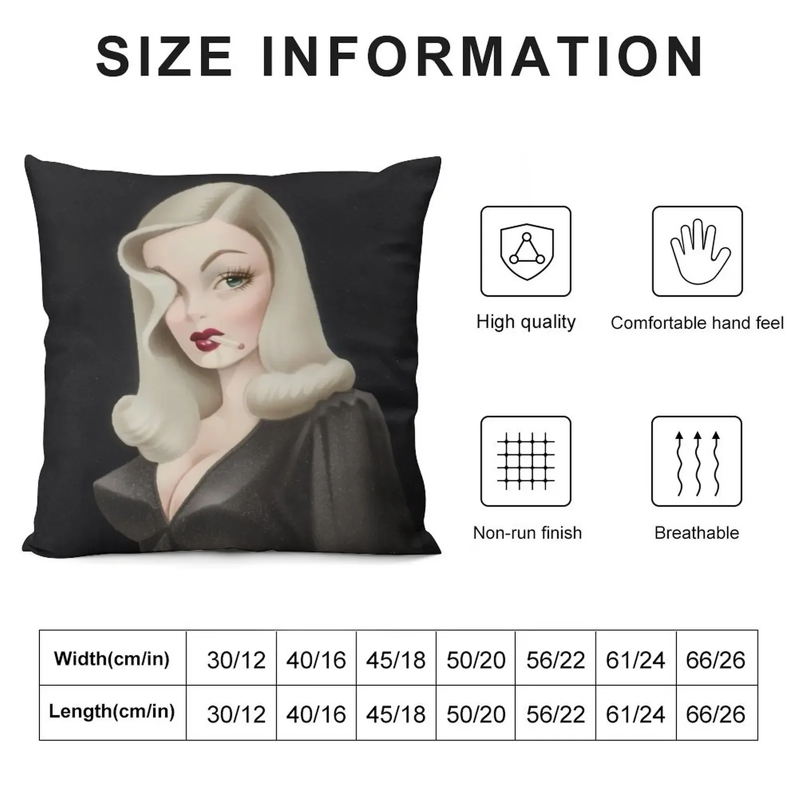 Lovely, Veronica Lake Throw Pillow Cusions Cover Luxury Pillow Case Anime Pillow Case