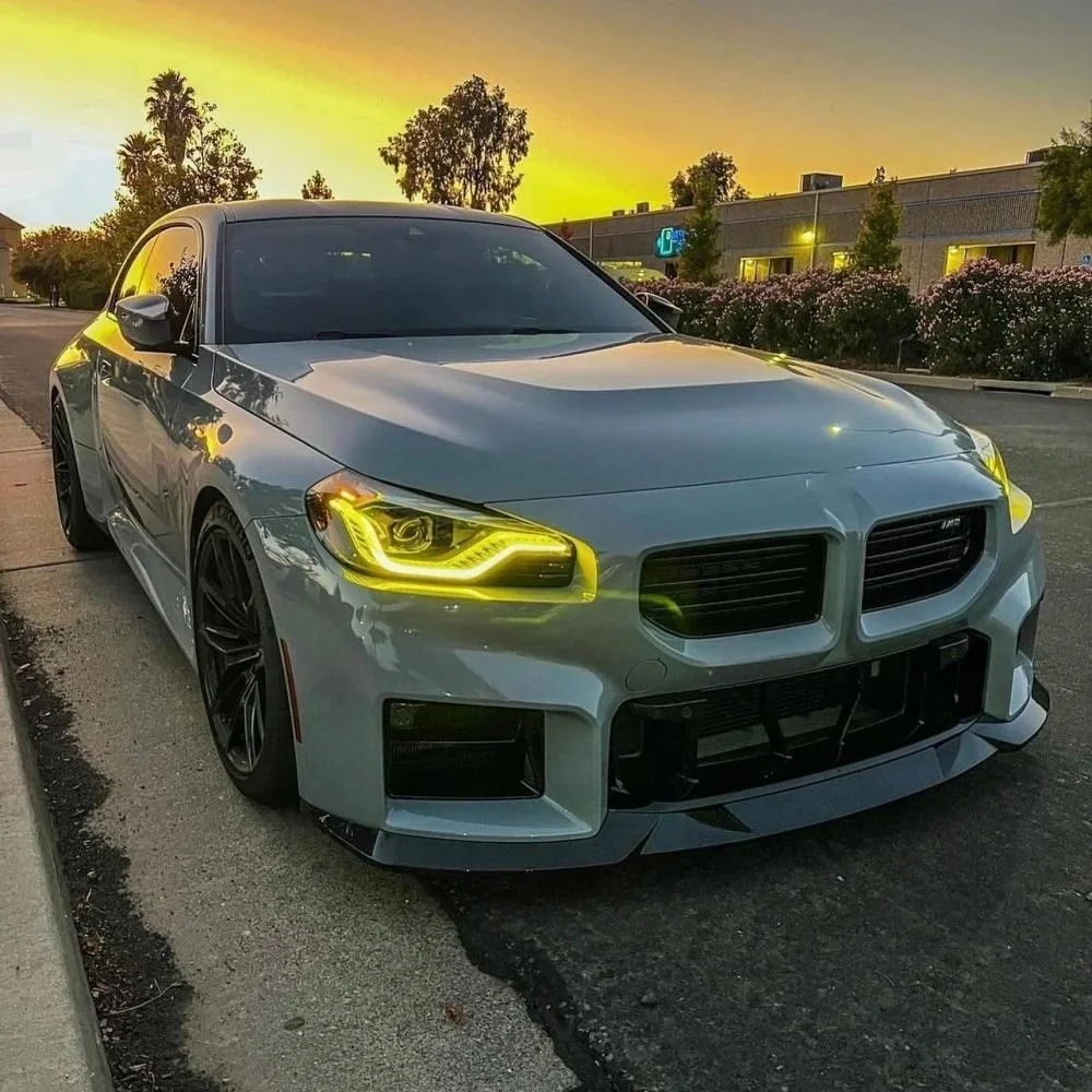 Mata Malaikat Kuning untuk BMW 2 Seri G42 G87 M240i 230i 220i M2 LCI 2022 2023 2024 Lampu Depan LED DRL Modul Lampu Berjalan Siang Hari