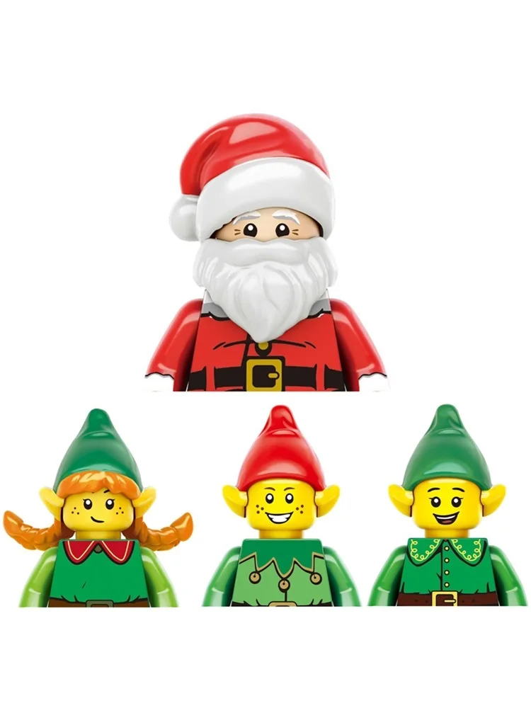 Nouveau cadeau de noël blocs de construction du père noël elfe nains Mini figurine jouets