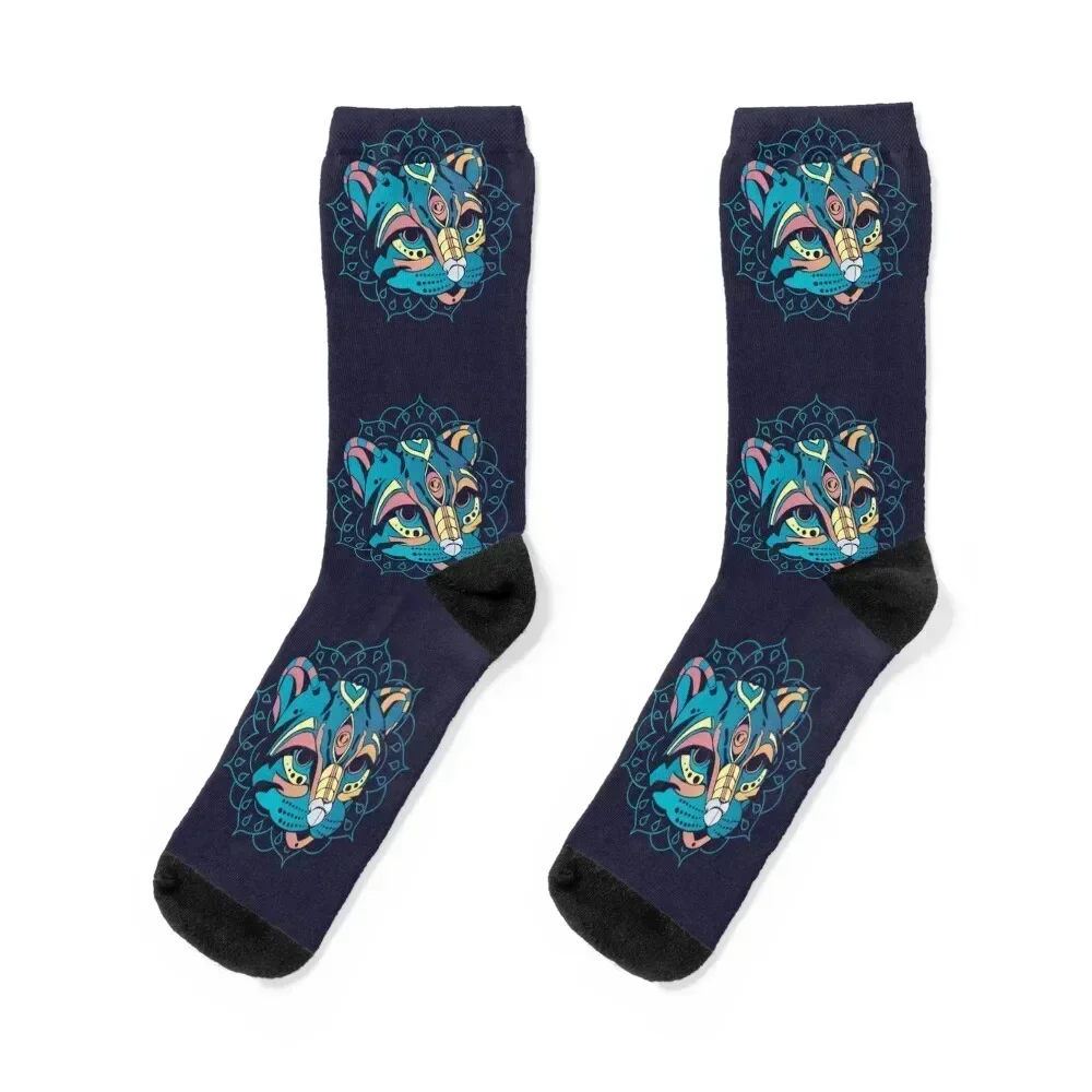 

Ocelot mandala Socks designer brand short hip hop funny sock Women's Socks Men's