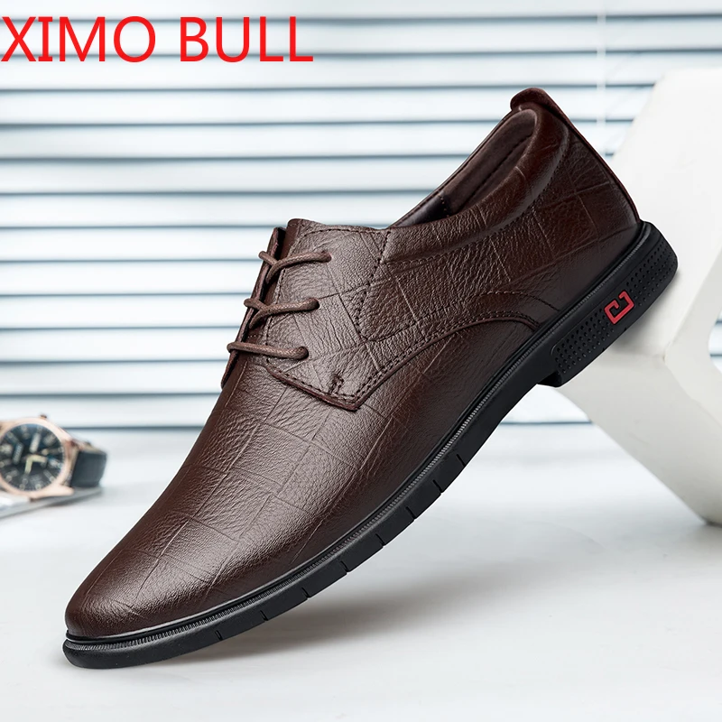 

Классические мужские кожаные туфли, осенние мужские деловые модельные туфли, удобная британская повседневная социальная обувь, мужские универсальные свадебные туфли