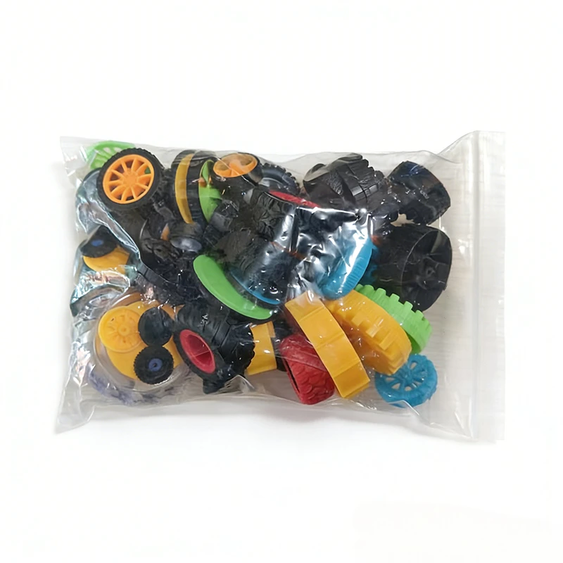 56 Types of Plastic Toy Wheels, Suitable for DIY Science and Education Materials / STEM Model Teaching Aids, 2 Wheels of Each Ty