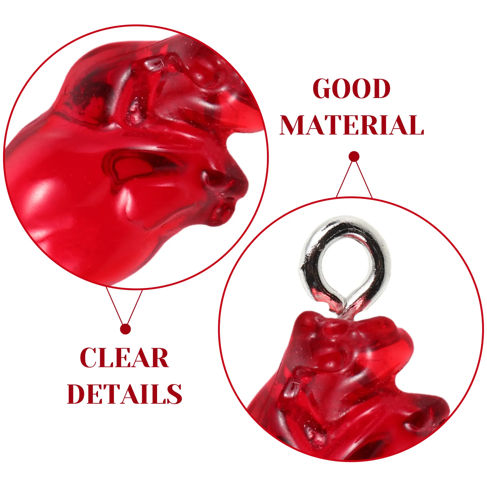 15 قطعة المعلقات على شكل قلب القوطية الأحمر منحوتة السحر DIY بها بنفسك صنع المجوهرات إكسسوارات الهالوين للأقراط والقلائد والأساور