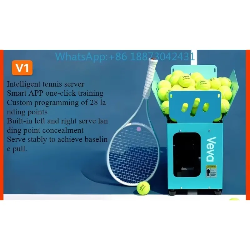 Intelligent tennis server V1 has built-in intelligent App for left and right serve interception, which is light and portable.